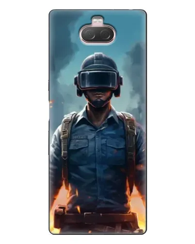Чехол для Sony Xperia 10 с картинкой «PUBG — реалистичный герой»