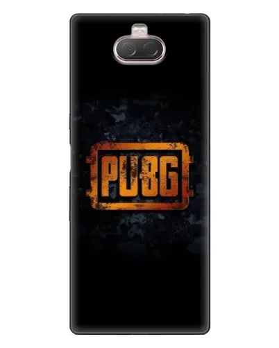 Чехол для Sony Xperia 10 с картинкой «PUBG — золотой логотип»