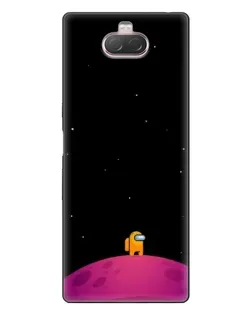 Чехол для Sony Xperia 10 с картинкой «Одинокий герой на планете»