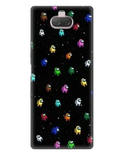 Чехол для Sony Xperia 10 с картинкой «Экипаж Among Us»