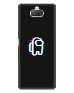 Чехол для Sony Xperia 10 с картинкой «Among Us неон»
