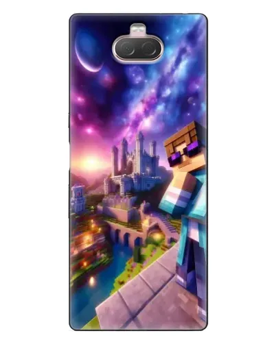 Чехол для Sony Xperia 10 с картинкой «Стив и космос»
