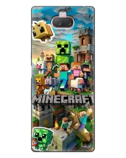 Чехол для Sony Xperia 10 с картинкой «Замок Minecraft»