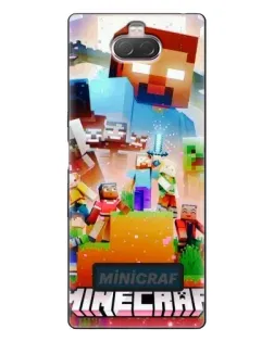 Чехол для Sony Xperia 10 с картинкой «Minecraft герои игры»