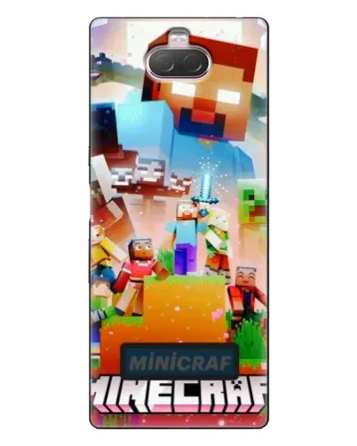 Чехол для Sony Xperia 10 с картинкой «Minecraft герои игры»