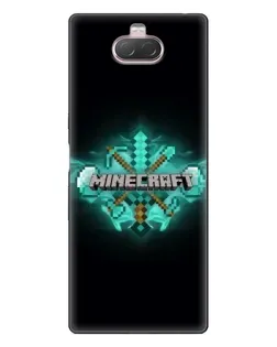 Чохол для Sony Xperia 10 з картинкою «Minecraft Diamond лого»