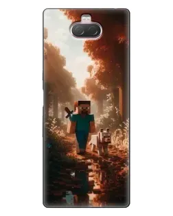 Чохол для Sony Xperia 10 з картинкою «Стів у лісі»