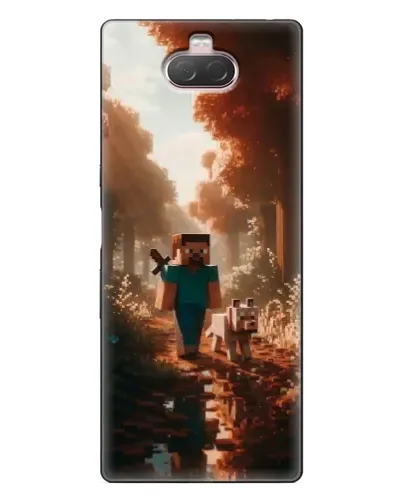 Чехол для Sony Xperia 10 с картинкой «Стив в лесу»