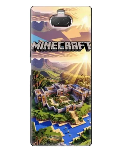 Чехол для Sony Xperia 10 с картинкой «Minecraft панорама»