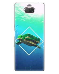 Чохол для Sony Xperia 10 з картинкою «Черепаха Minecraft»