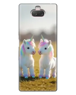 Чехол для Sony Xperia 10 с картинкой «Пара единорогов»