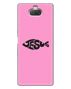 Чохол для Sony Xperia 10 з картинкою «Рожевий символ Jesus»