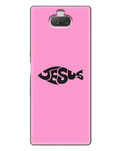 Чохол для Sony Xperia 10 з картинкою «Рожевий символ Jesus»