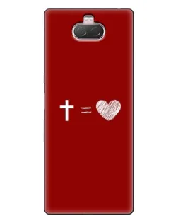 Чохол для Sony Xperia 10 з картинкою «Рівняння любові»