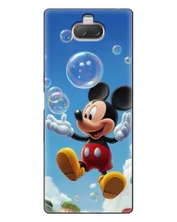 Чехол для Sony Xperia 10 с картинкой «Mickey и мыльные пузыри»