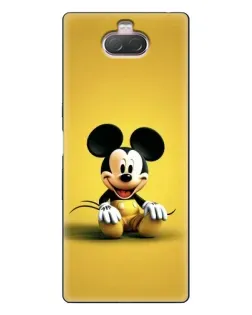 Чехол для Sony Xperia 10 с картинкой «Микки на желтом»
