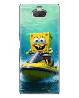 Чохол для Sony Xperia 10 з картинкою «Спанч Боб на гідроциклі»