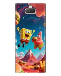 Чехол для Sony Xperia 10 с картинкой «Космический фастфуд»