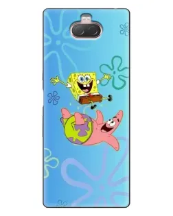 Чехол для Sony Xperia 10 с картинкой «Спанч Боб и Патрик»
