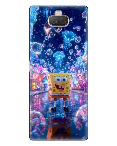 Чехол для Sony Xperia 10 с картинкой «Неоновый океан»