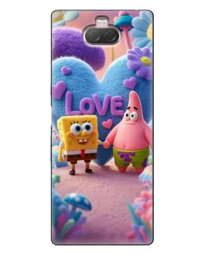 Чехол для Sony Xperia 10 с картинкой «Губка Боб Патрик»