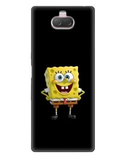 Чехол для Sony Xperia 10 с картинкой «Классический Губка Боб»