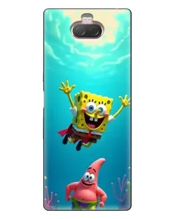 Чехол для Sony Xperia 10 с картинкой «Спанч Боб под водой»