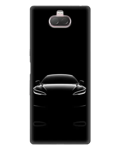 Чохол для Sony Xperia 10 з картинкою «Силует Tesla Night»
