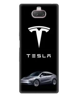 Чохол для Sony Xperia 10 з картинкою «Tesla Model Y»