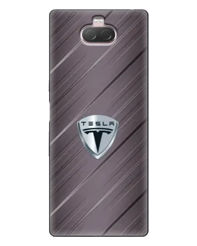 Чохол для Sony Xperia 10 з картинкою «Металева текстура Tesla»