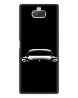 Чохол для Sony Xperia 10 з картинкою «Фари Tesla Night»