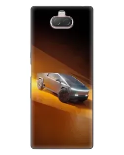 Чохол для Sony Xperia 10 з картинкою «Cybertruck у пустелі»