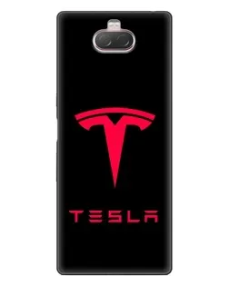 Чохол для Sony Xperia 10 з картинкою «Tesla Red Logo»