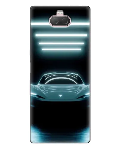 Чохол для Sony Xperia 10 з картинкою «Tesla в неоні»