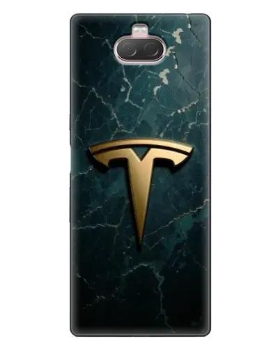 Чохол для Sony Xperia 10 з картинкою «Мармурова Tesla Gold»
