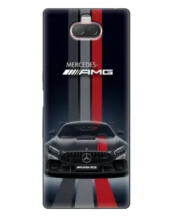 Чохол для Sony Xperia 10 з картинкою «Mercedes — білий карбон»