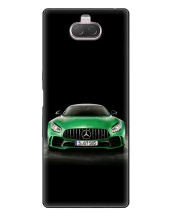 Чохол для Sony Xperia 10 з картинкою «Mercedes — неоновий лого»