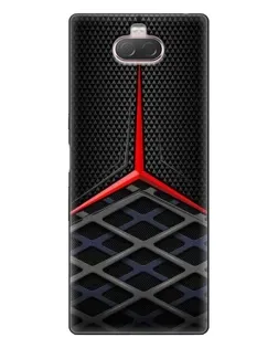 Чохол для Sony Xperia 10 з картинкою «Mercedes Carbon Grid»
