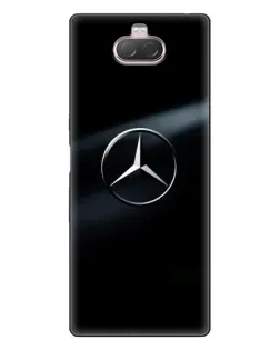 Чехол для Sony Xperia 10 с картинкой «Mercedes на металле»