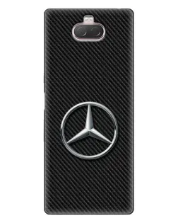 Чехол для Sony Xperia 10 с картинкой «Карбоновый Mercedes стиль»