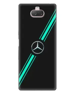 Чехол для Sony Xperia 10 с картинкой «Спортивные линии Mercedes»