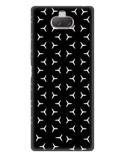 Чехол для Sony Xperia 10 с картинкой «Mercedes паттерн звезд»