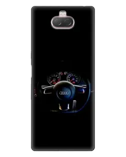 Чохол для Sony Xperia 10 з картинкою «Салон Audi — кермо»