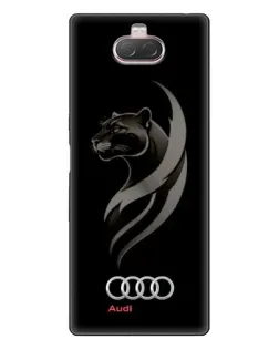 Чохол для Sony Xperia 10 з картинкою «Графіка — пантера та Audi»