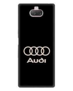 Чохол для Sony Xperia 10 з картинкою «Audi — золотий логотип»