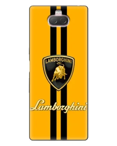 Чохол для Sony Xperia 10 з картинкою «Lamborghini Stripe жовтий»