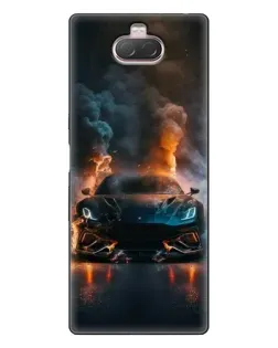 Чохол для Sony Xperia 10 з картинкою «Lamborghini димна естетика»