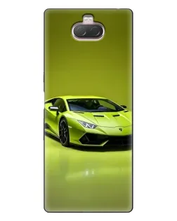 Чохол для Sony Xperia 10 з картинкою «Салатовий Lamborghini Huracan»