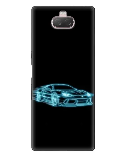Чохол для Sony Xperia 10 з картинкою «Неоновий контур Lamborghini»