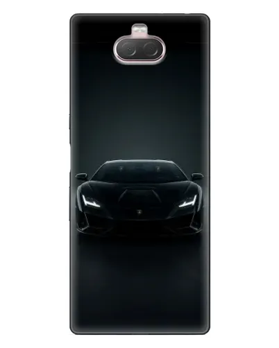 Чохол для Sony Xperia 10 з картинкою «Чорний Lamborghini Aventador»